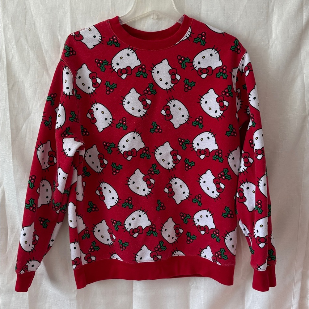 Hello Kitty Red and White Christmas Sweater
